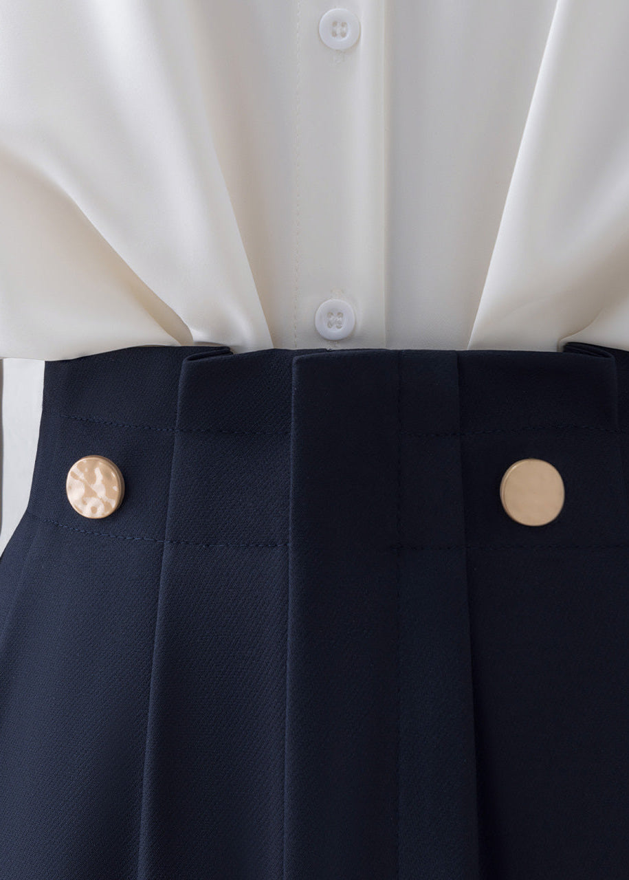 Gold button high waist pants R18