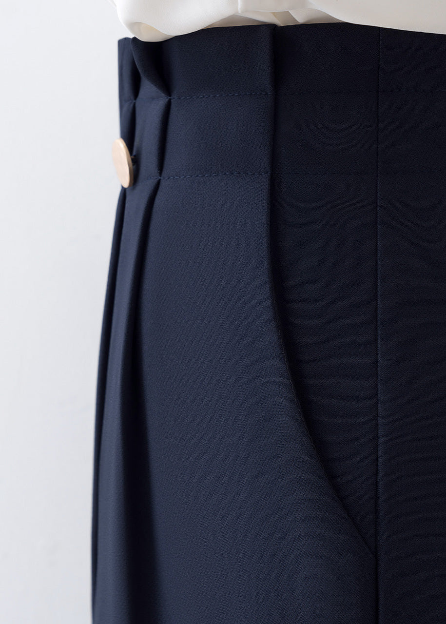 Gold button high waist pants R18