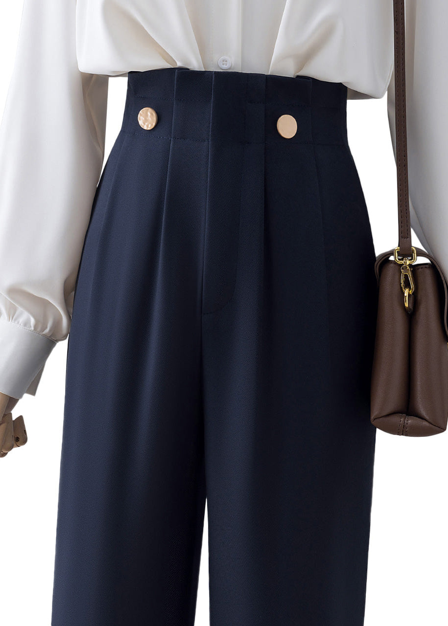 Gold button high waist pants R18