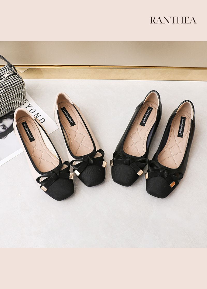 Bicolor ribbon pumps R17