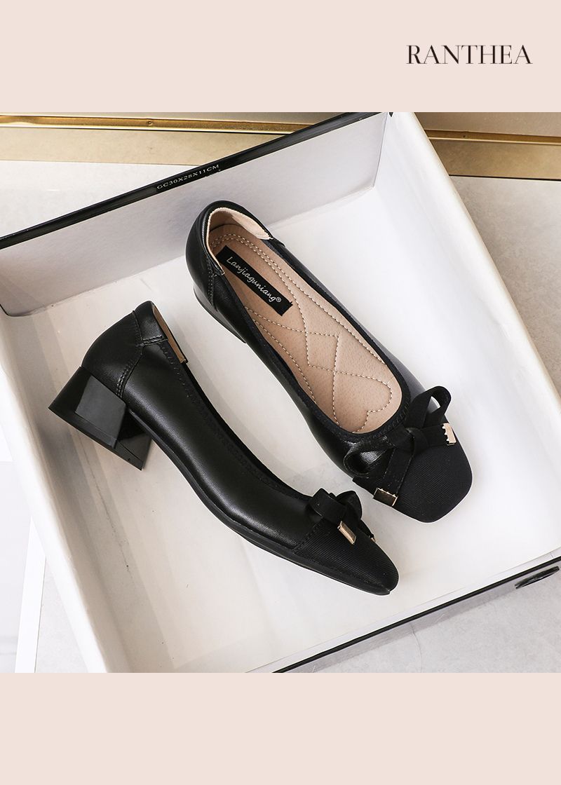 Bicolor ribbon pumps R17