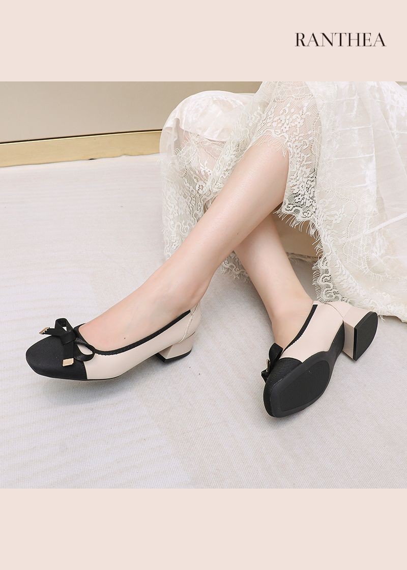 Bicolor ribbon pumps R17