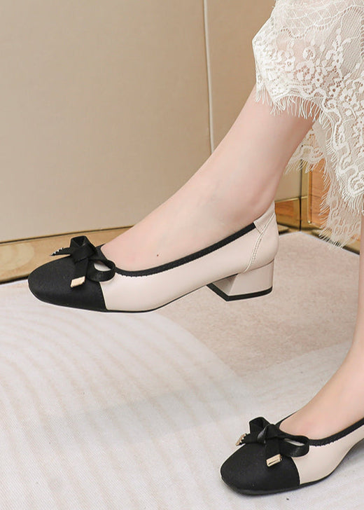 Bicolor ribbon pumps R17