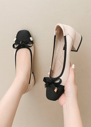 Bicolor ribbon pumps R17