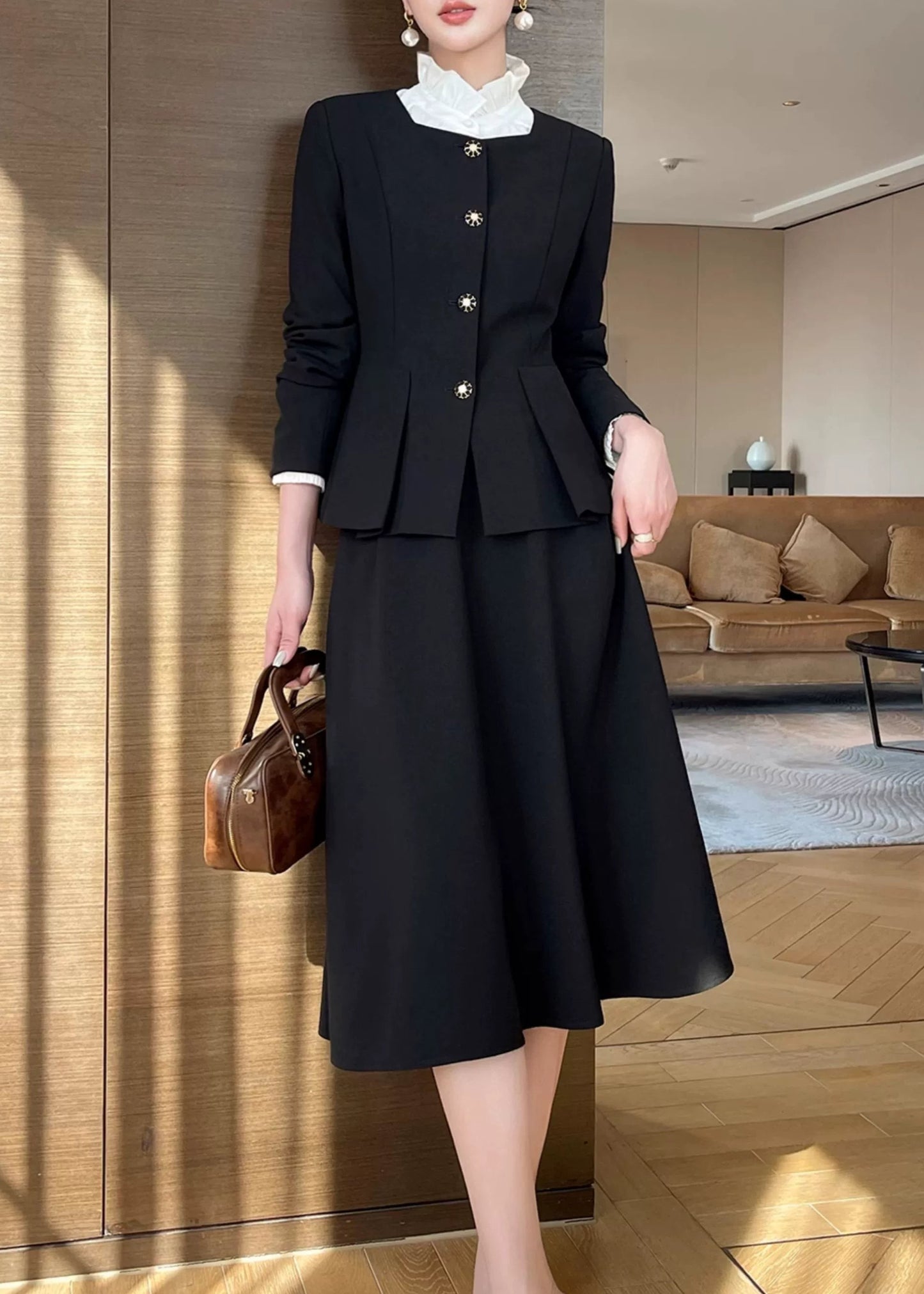 Peplum Flare Skirt Set-Up R26