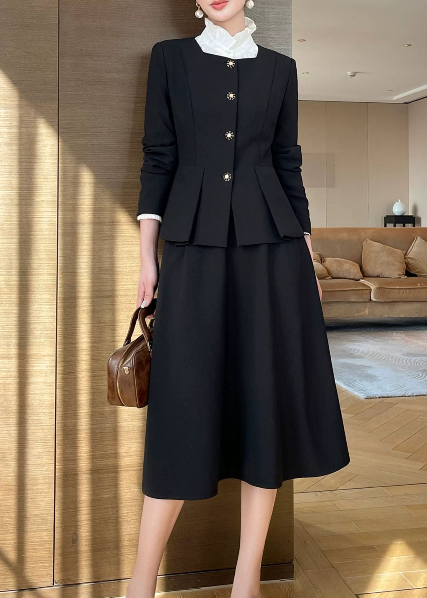Peplum Flare Skirt Set-Up R26