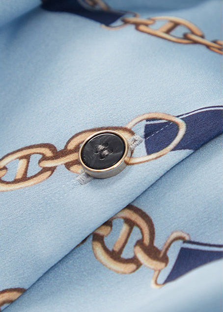 Chain Ribbon Tie Blouse R77