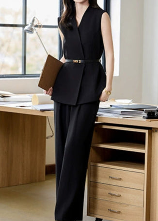 Sleeveless Suit Jacket Set R34