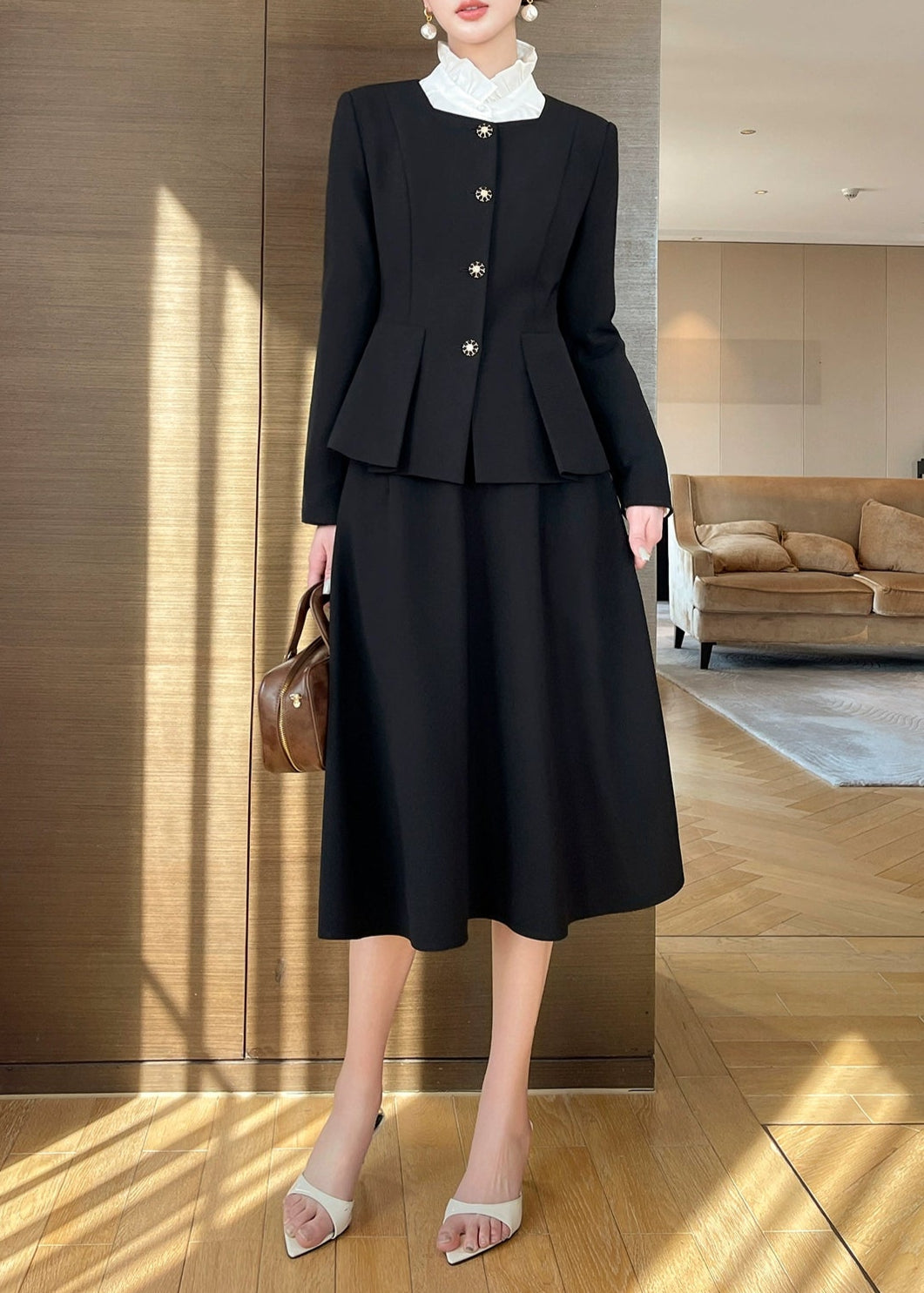 Peplum Flare Skirt Set-Up R26