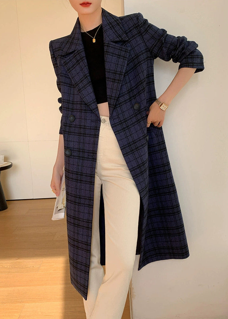 Chic Plaid Tweed Coat R62