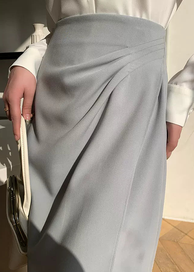 Clean Line Jacket & Draped Midi Skirt Set R104