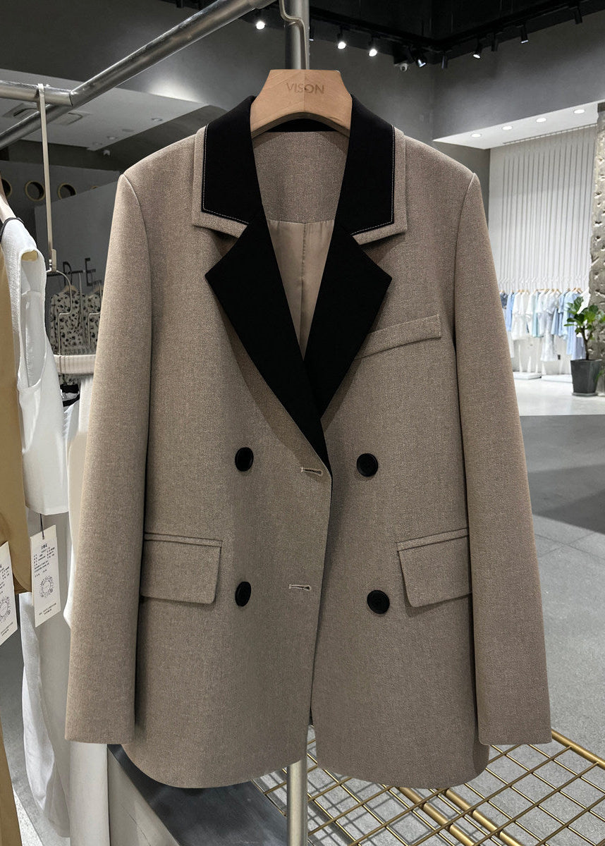 Contrast Layered Lapel Blazer R183