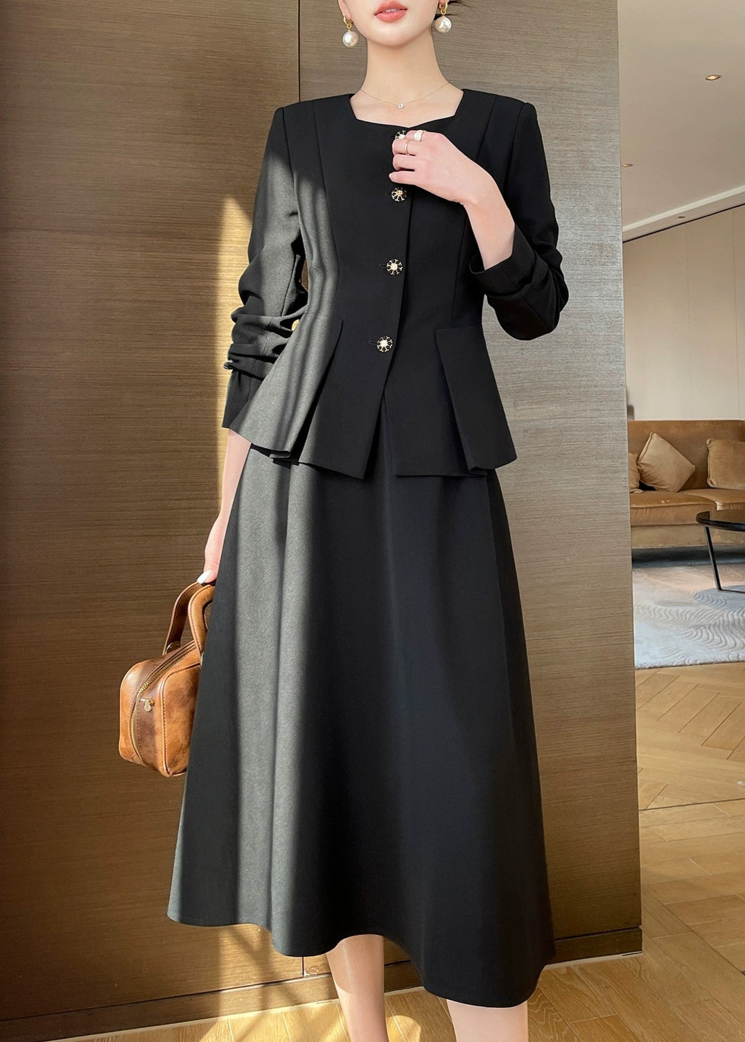 Peplum Flare Skirt Set-Up R26