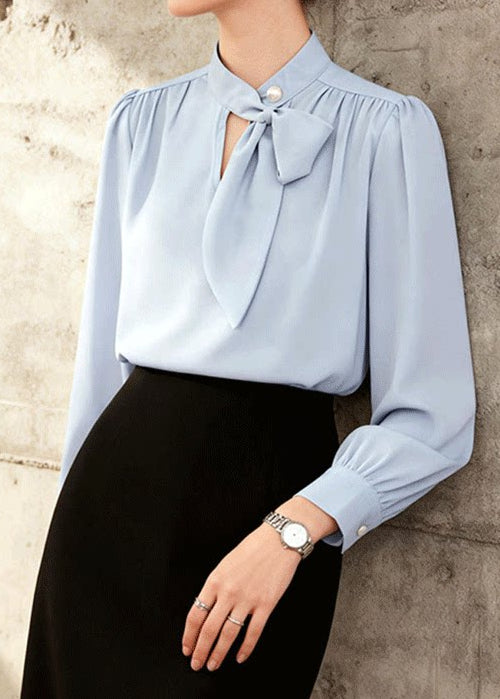 Keyhole Bow Tie Blouse R100