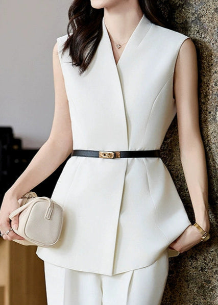 Sleeveless Suit Jacket Set R34
