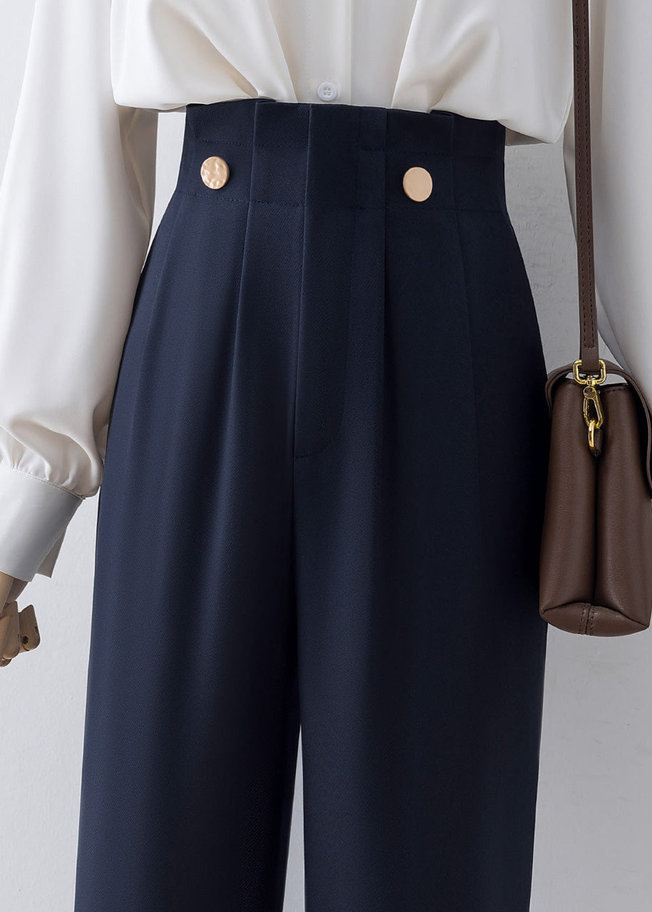 Gold button high waist pants R18
