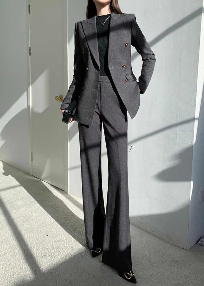 Double breasted jacket pants suit  R4