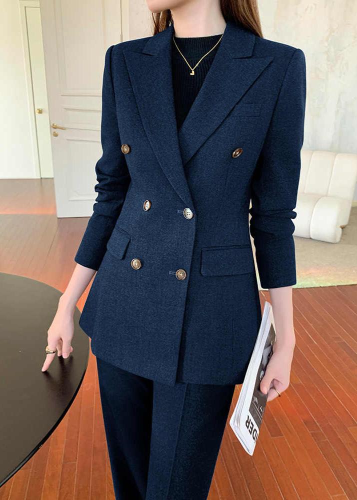 Double breasted jacket pants suit  R4