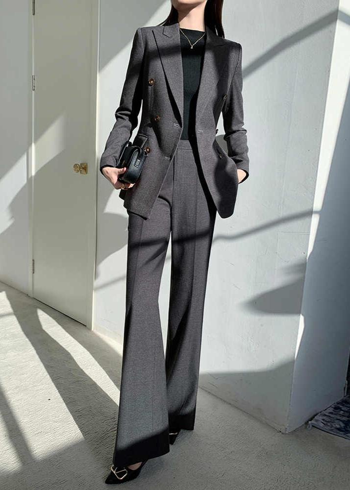 Double breasted jacket pants suit  R4