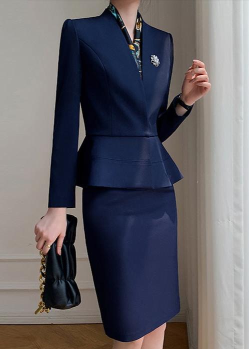 Peplum jacket skirt suit  R3