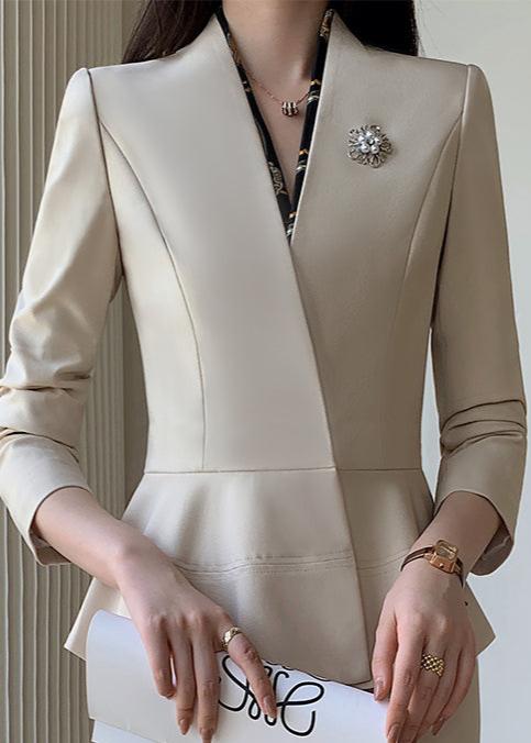 Peplum jacket skirt suit  R3