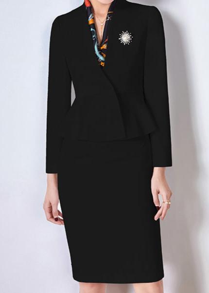 Peplum jacket skirt suit  R3