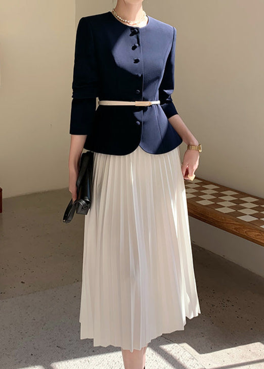 Classic collarless jacket R8