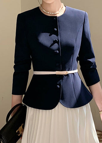 Classic collarless jacket R8
