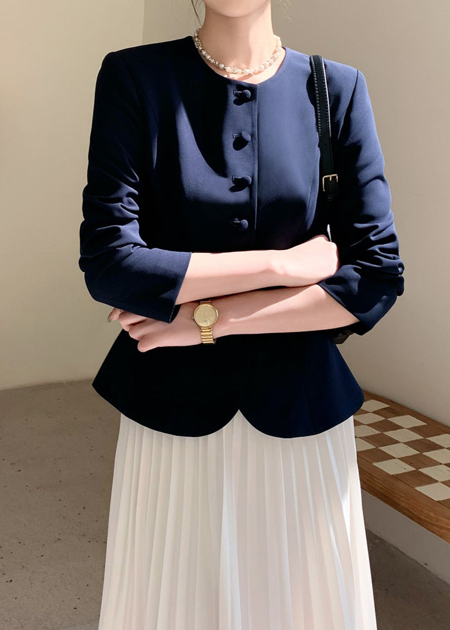 Classic collarless jacket R8