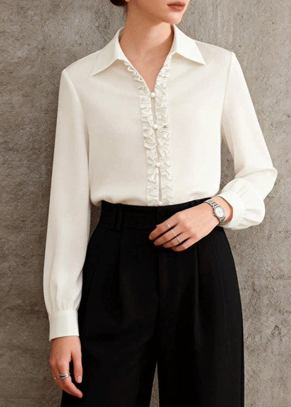 Frill Front Button Blouse　R99