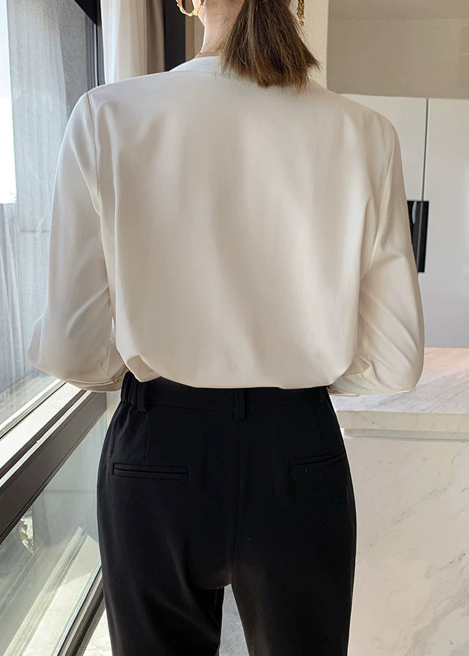 Elegant Gather Neck Blouse　R85