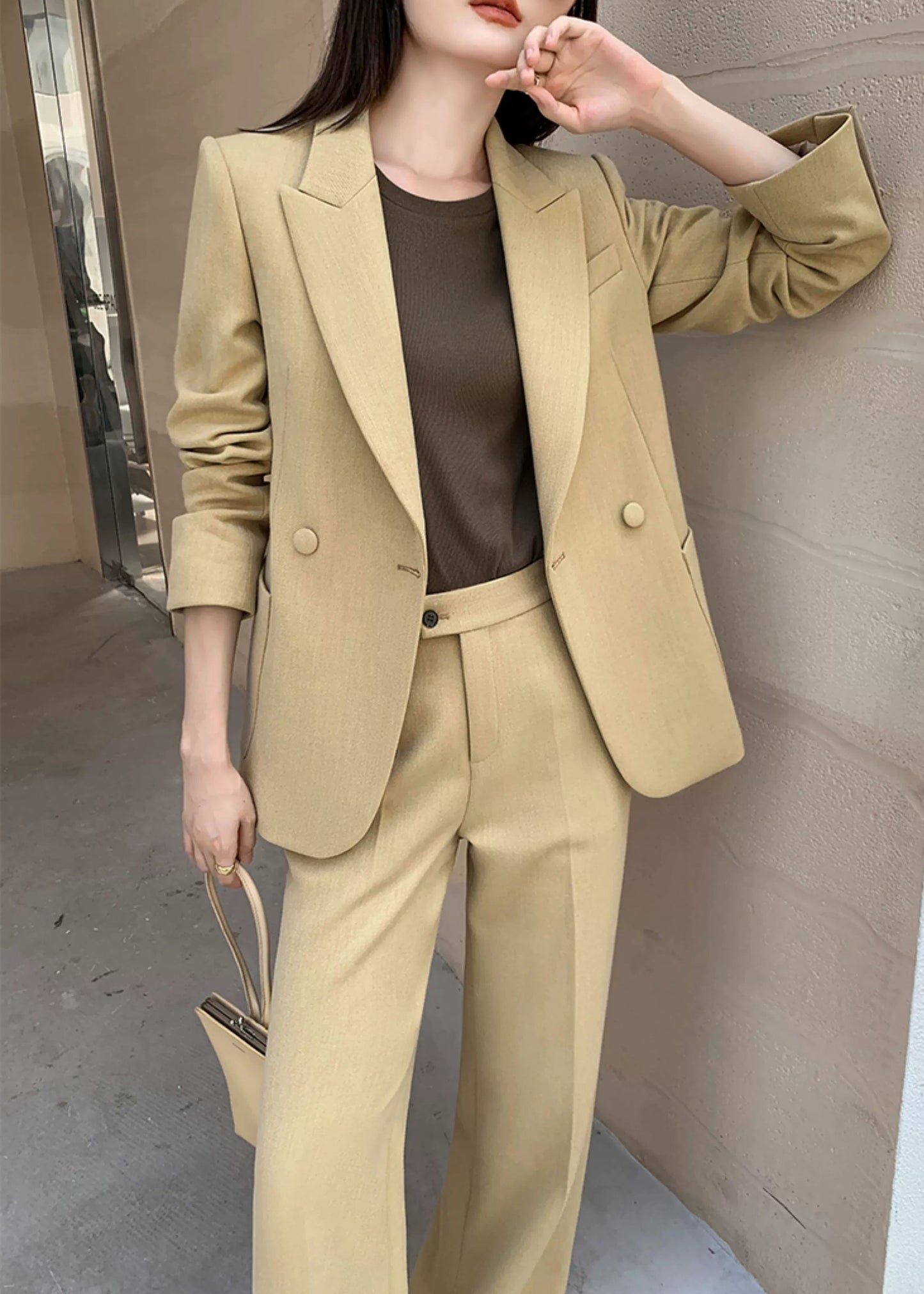 Chic Wide-Leg Suit Set　R56