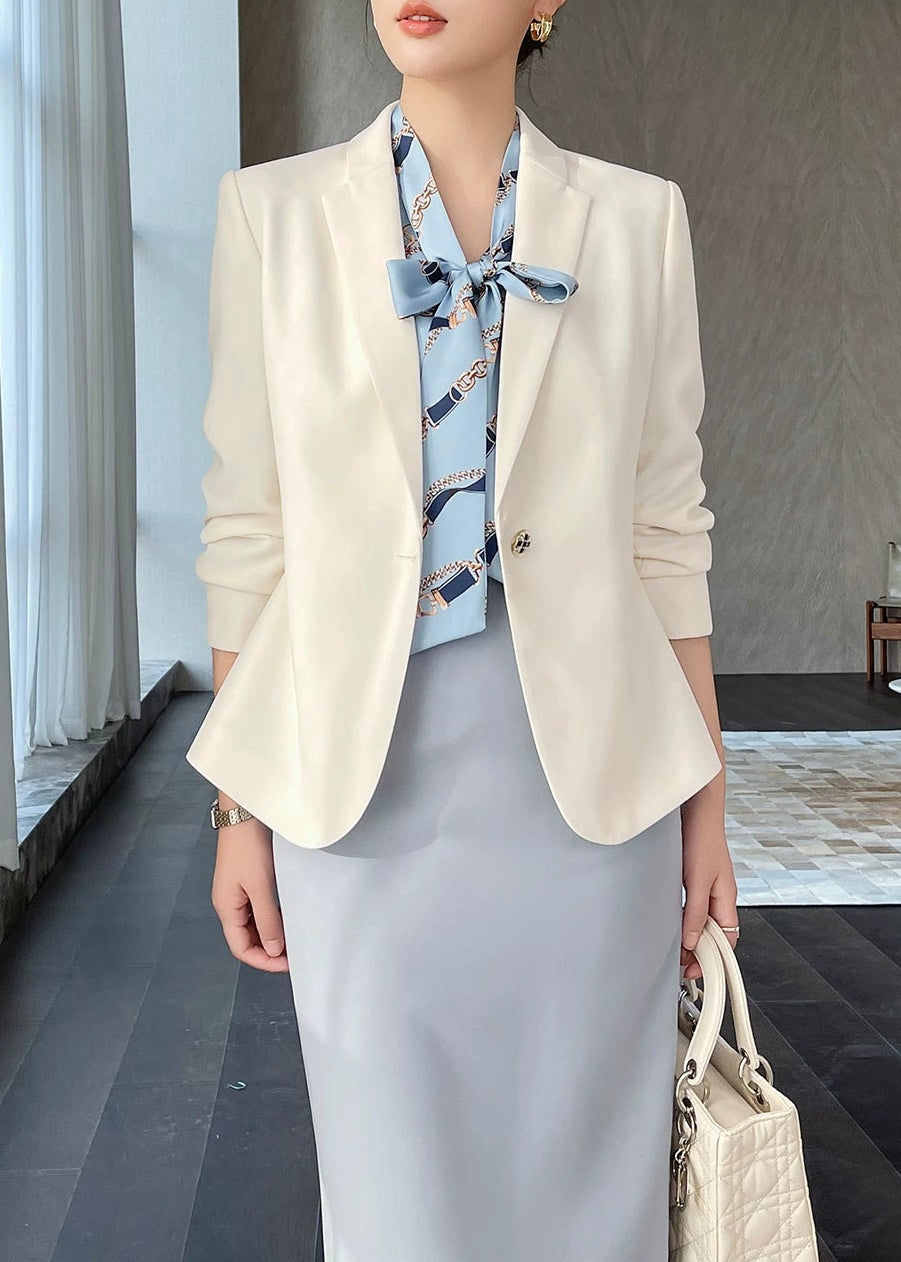 Chain Ribbon Tie Blouse　R77