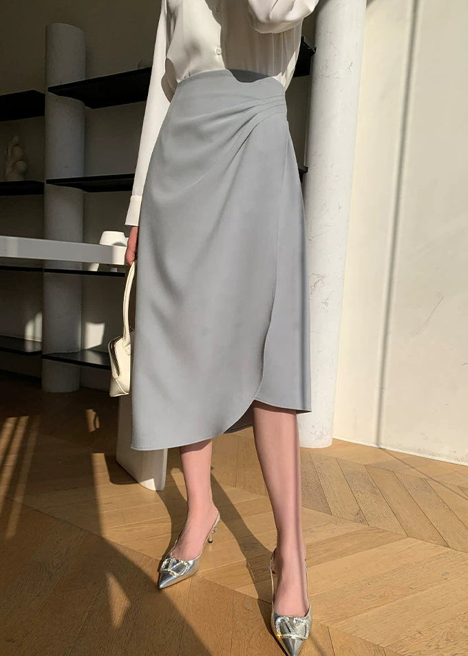 Clean Line Jacket & Draped Midi Skirt Set　R104