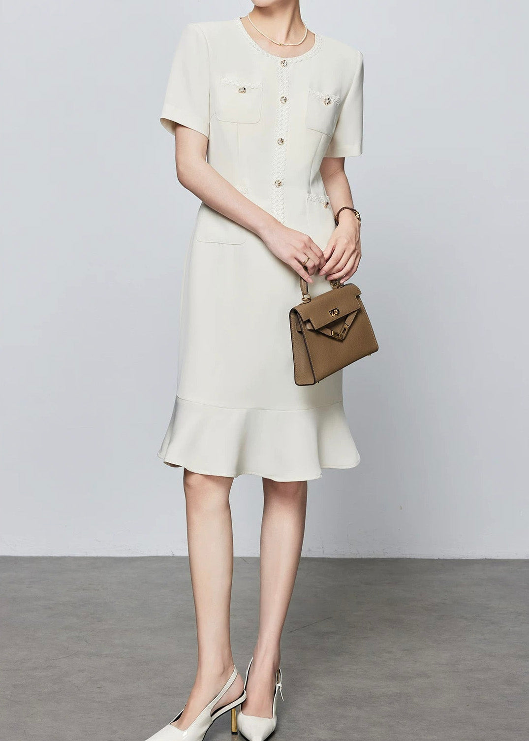 Short Sleeve Fishtail Dress　R139