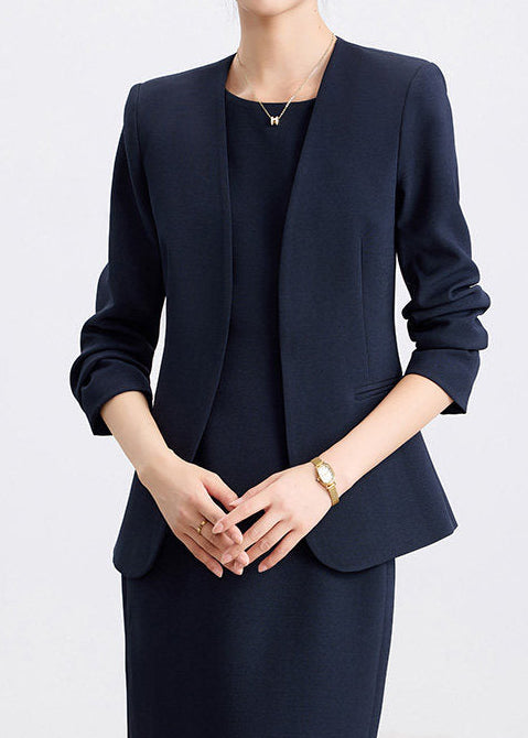 Collarless Jacket & Sleeveless Dress Suit Set　R94