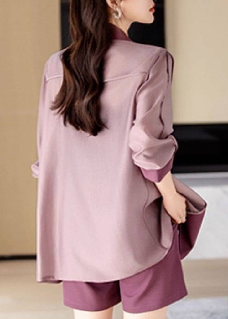 Sheer Sleeve Double-Breasted Blazer　R125