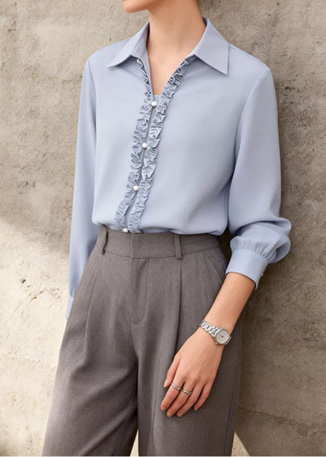 Frill Front Button Blouse　R99