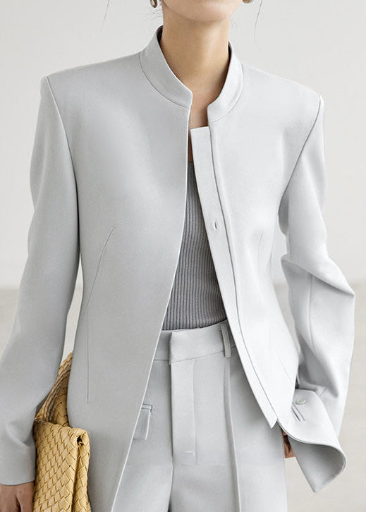 Minimal Collarless Jacket / Wide Pants（Select Item） 　R95