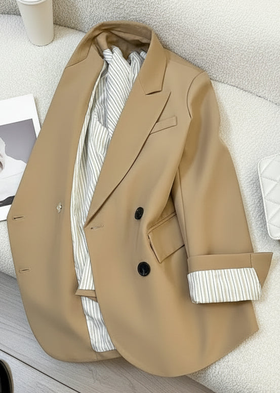 Structured Double Button Tailored Jacket　R66