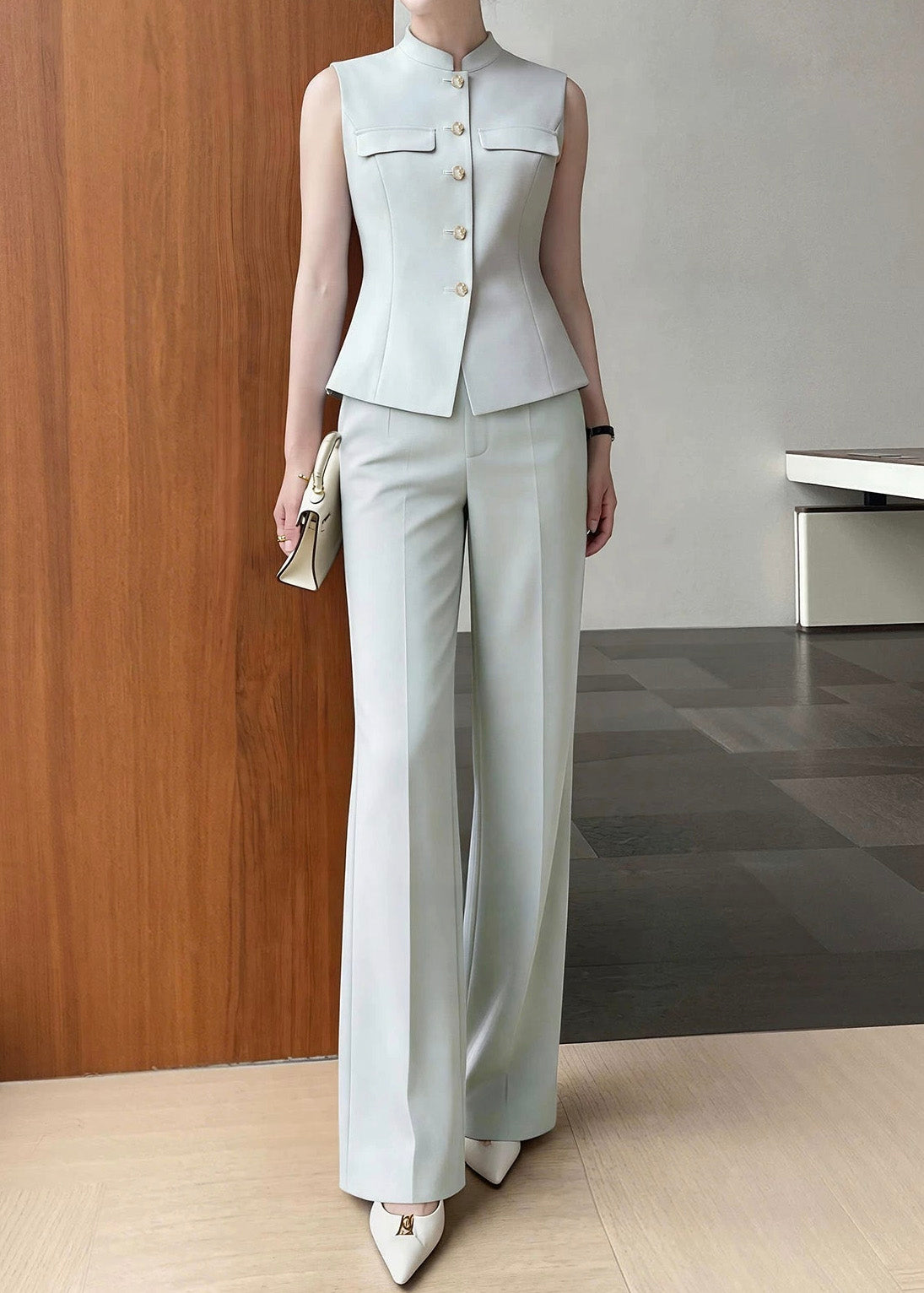 Sleeveless Vest and Pants Set　R138