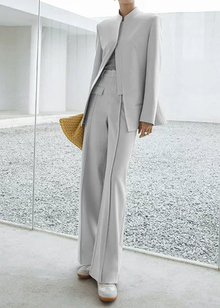 Minimal Collarless Jacket / Wide Pants（Select Item） 　R95