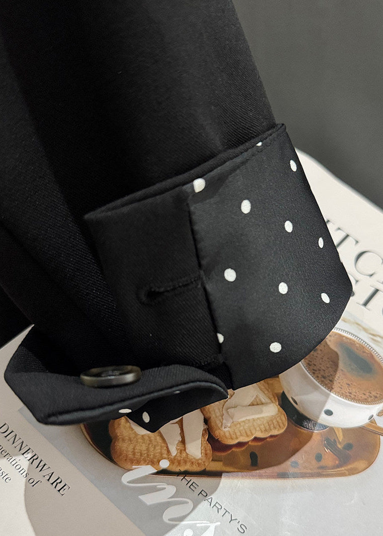Polka Dot Cuff Single-Button Blazer　R186