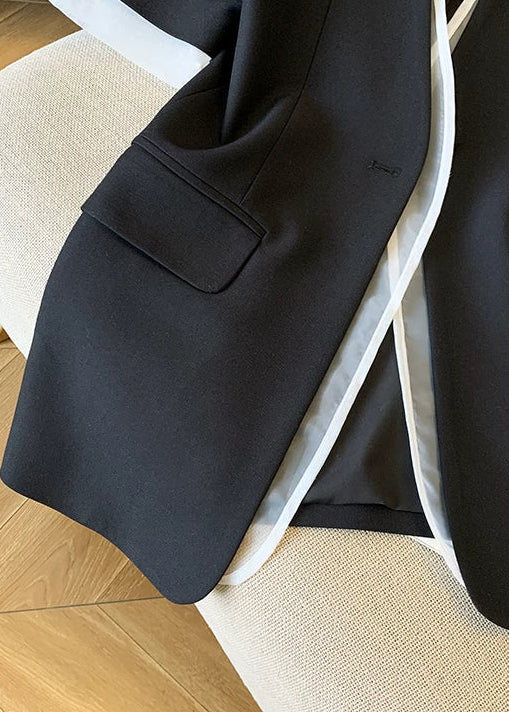 Layered Half Sleeve Collarless Jacket　R133