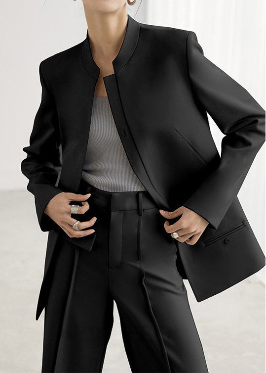 Minimal Collarless Jacket / Wide Pants（Select Item） 　R95