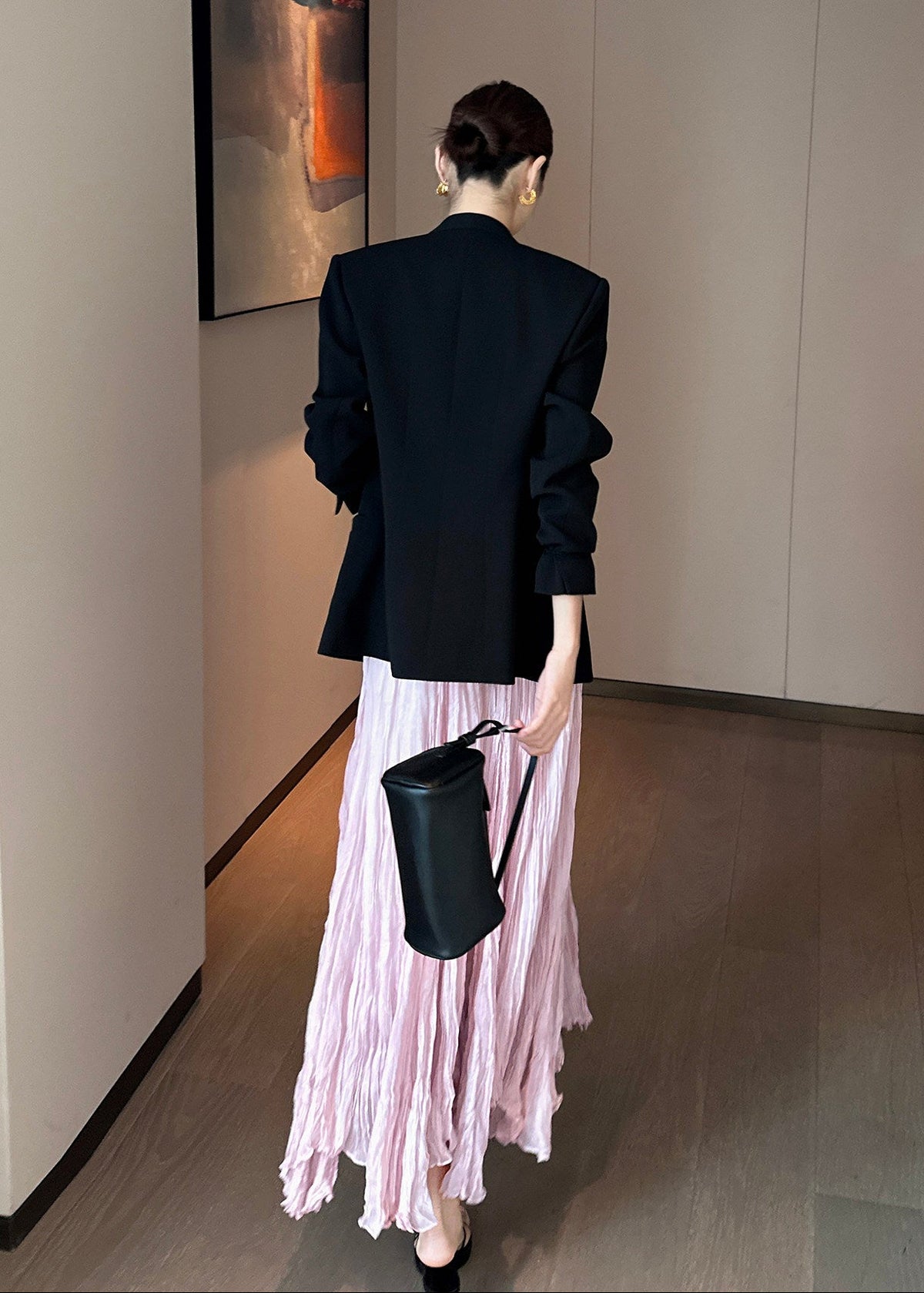 Asymmetric Collarless Blazer　R166