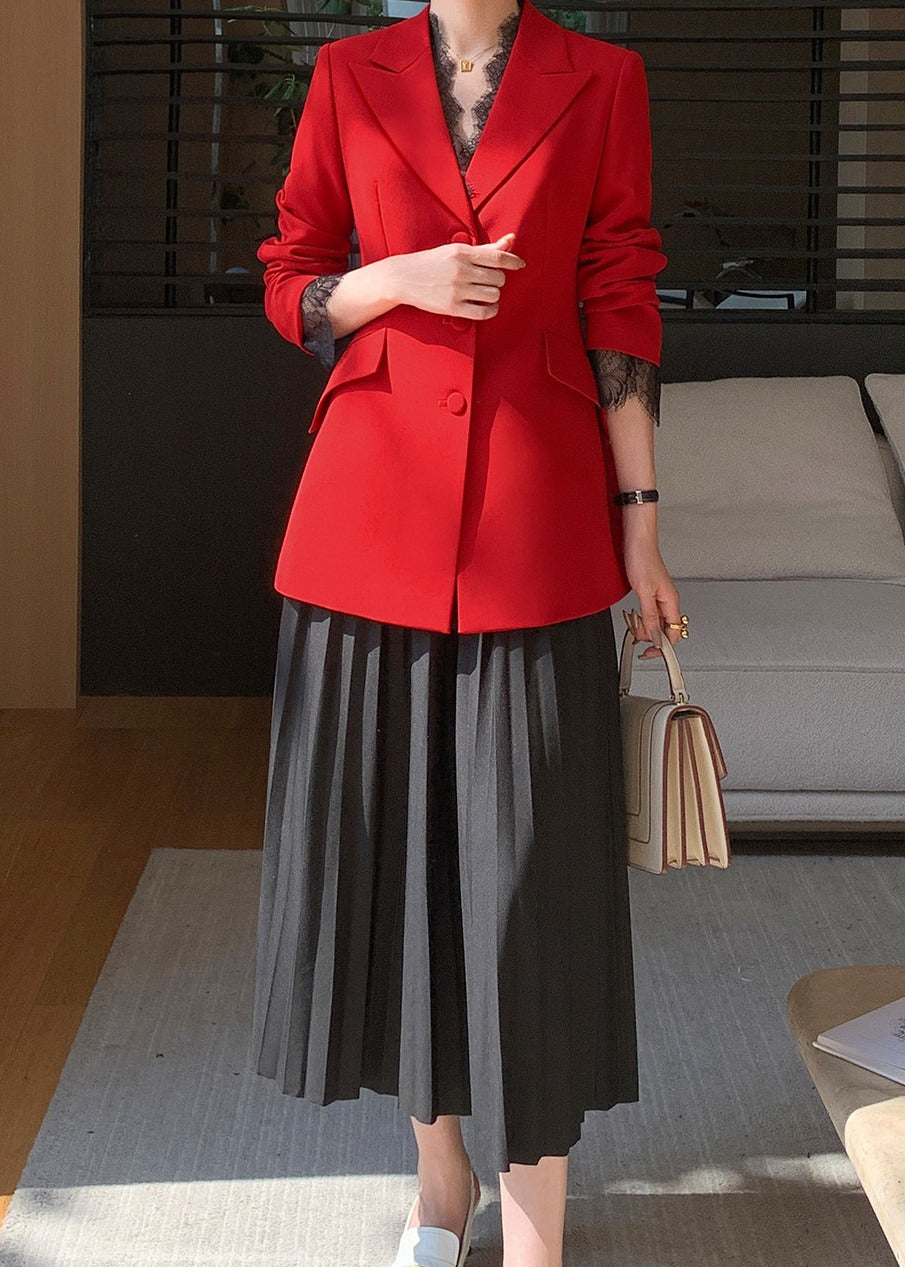 Lace Trim Tailored Jacket　R112