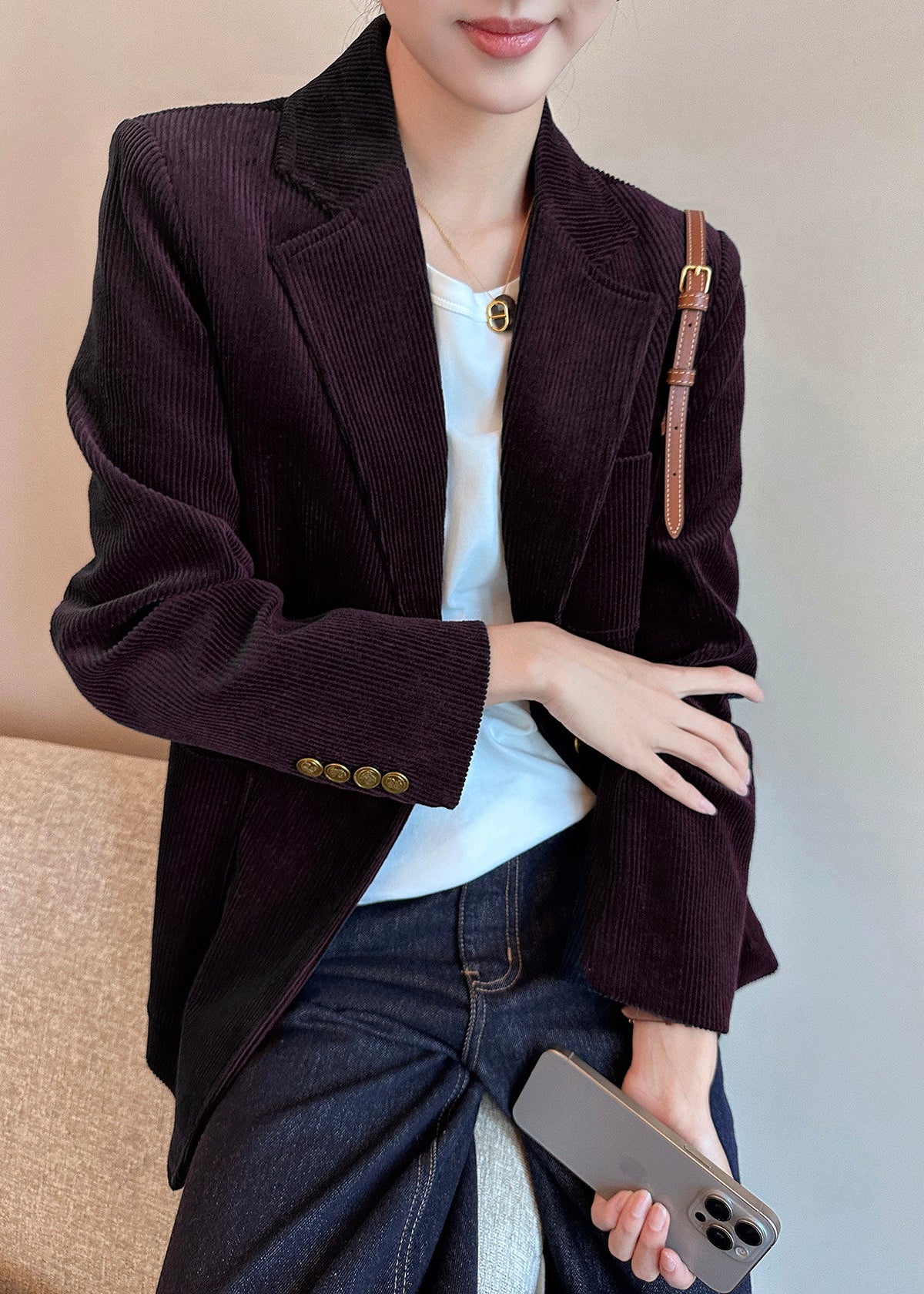 Corduroy Tailored Jacket　R191