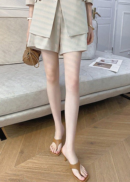 Half-Sleeve Tailored Blazer & Shorts Set　R116