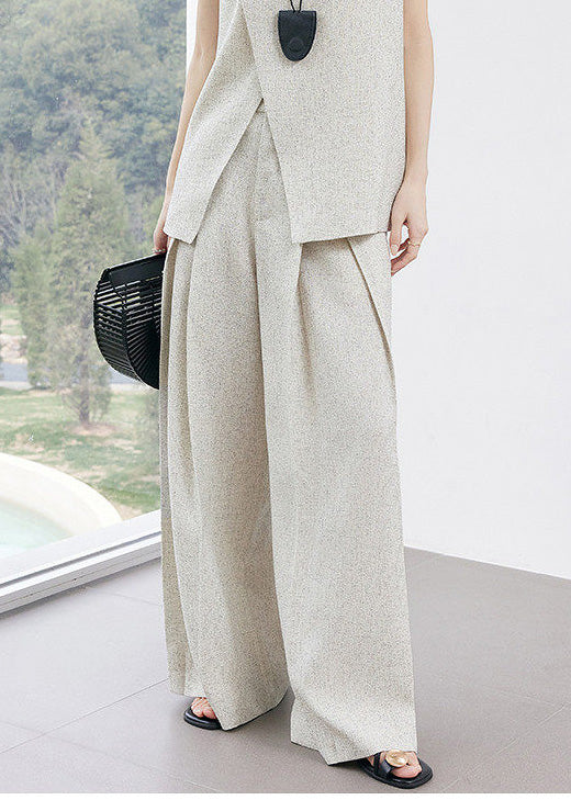 Vest and Wide-Leg Pants Set　R140